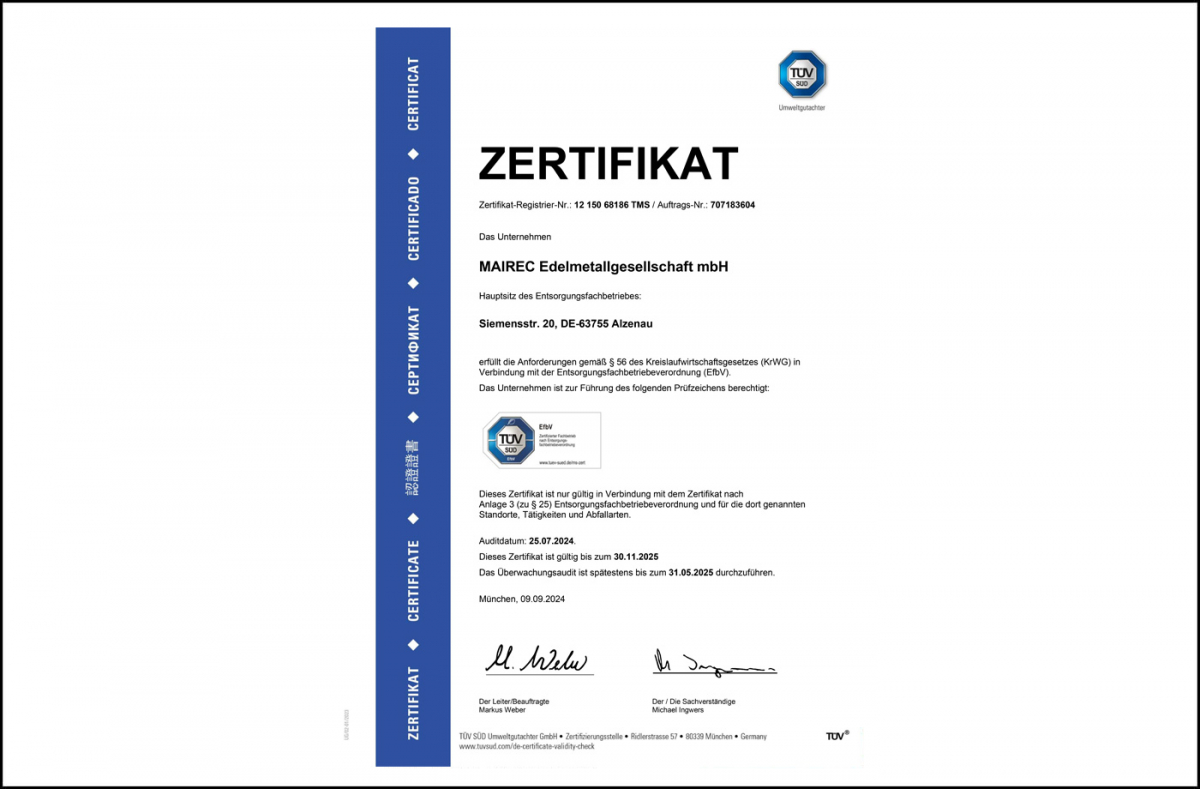 Efb Zertifikat – Auszug